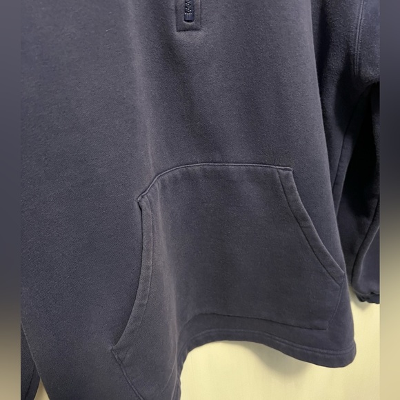 COPY - Vintage Navy Adidas 1/4 zip Hoodie with lime green logo. Split hem. Sz XL - Picture 12 of 12